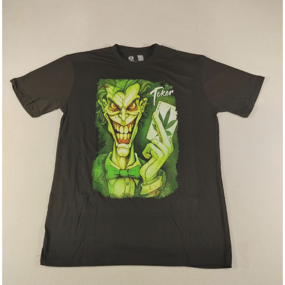 The Toker Joker Parody‎ Shirt Mens Large Black 420 Weed Cannabis Get Down Art
